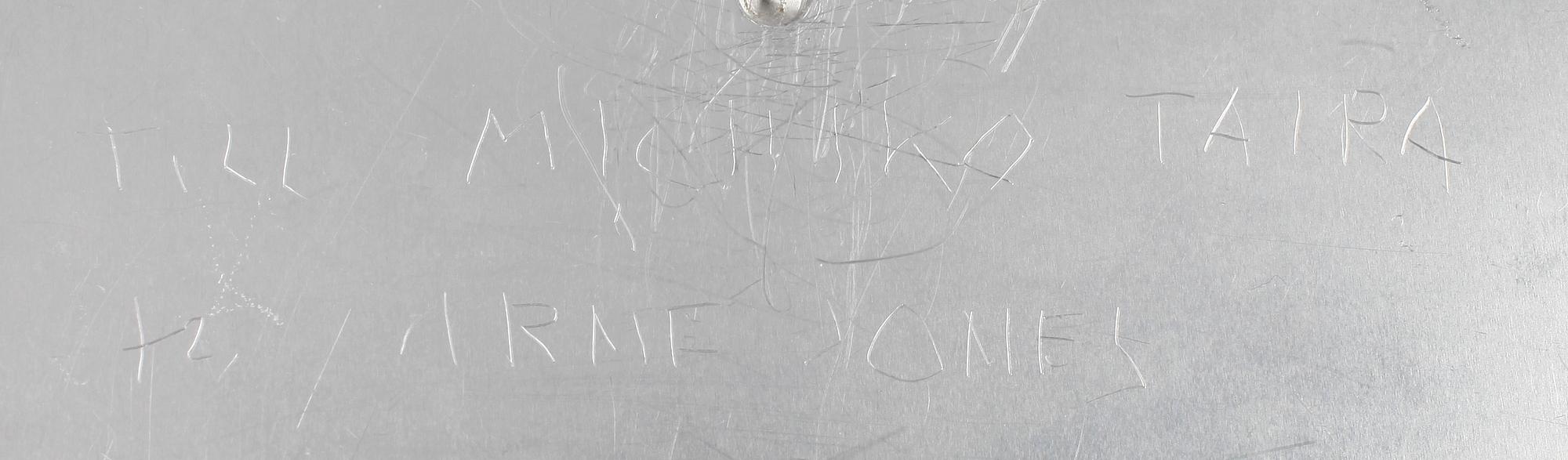 ARNE JONES, skulptur/relief, klippt aluminium, signerad och daterad -64.