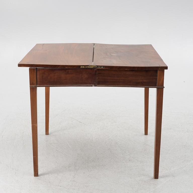Game table, late Gustavian style, around 1900.