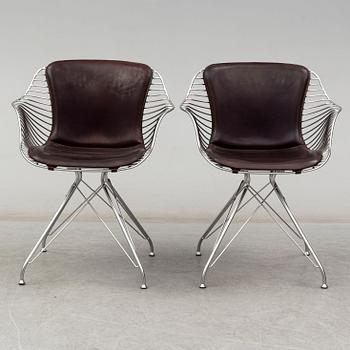 A pair of 'Wire' chairs by Overgaard & Dyrman, 21st Centruy.