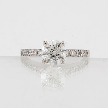 Ring 950 platinum with GIA-inscribed diamond approx. 1.27 ct.
