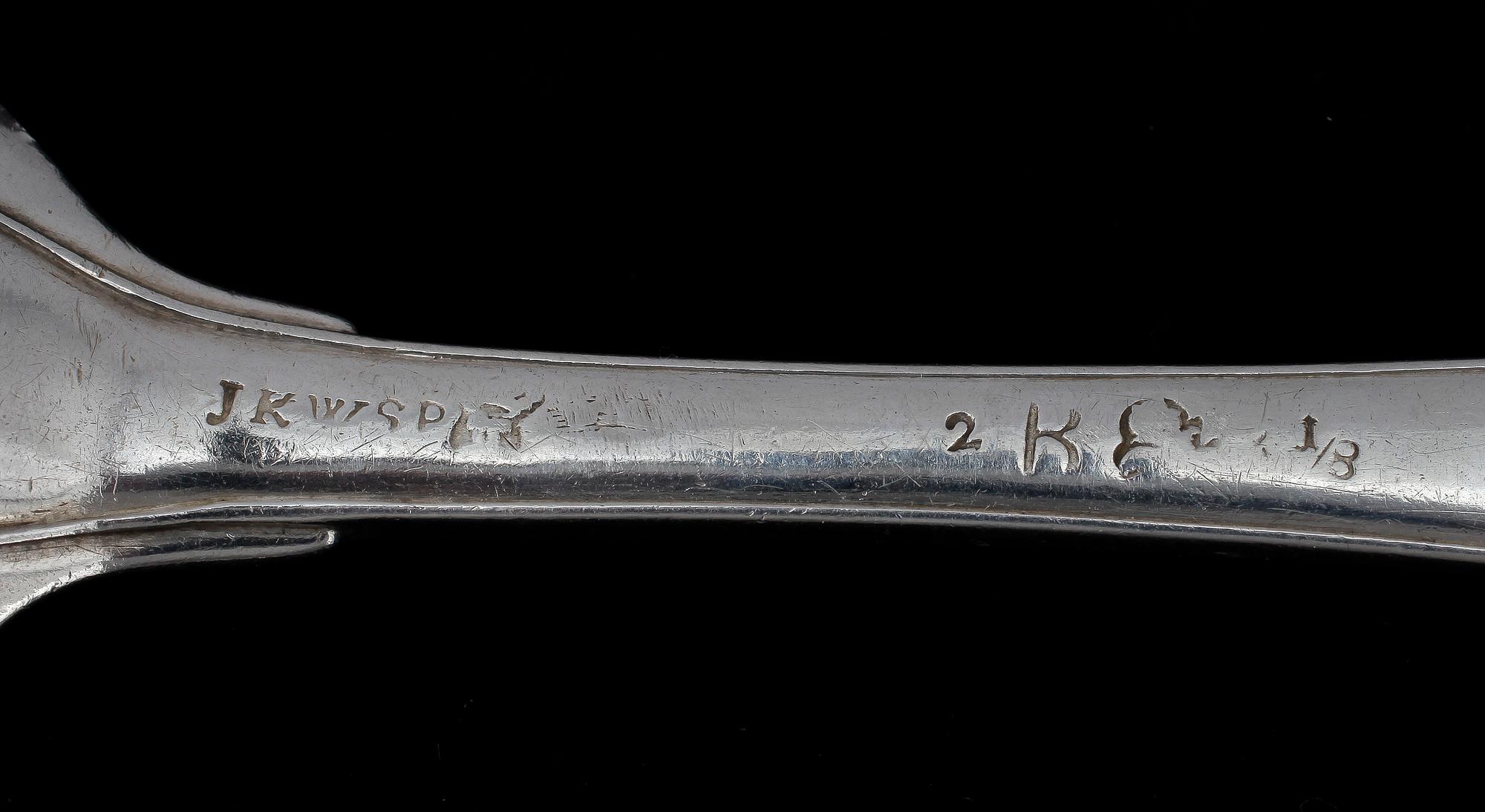 MATSKEDAR, 3 st, silver, bl a E Holmberg, Lund 1803. Tot ca 200 g.