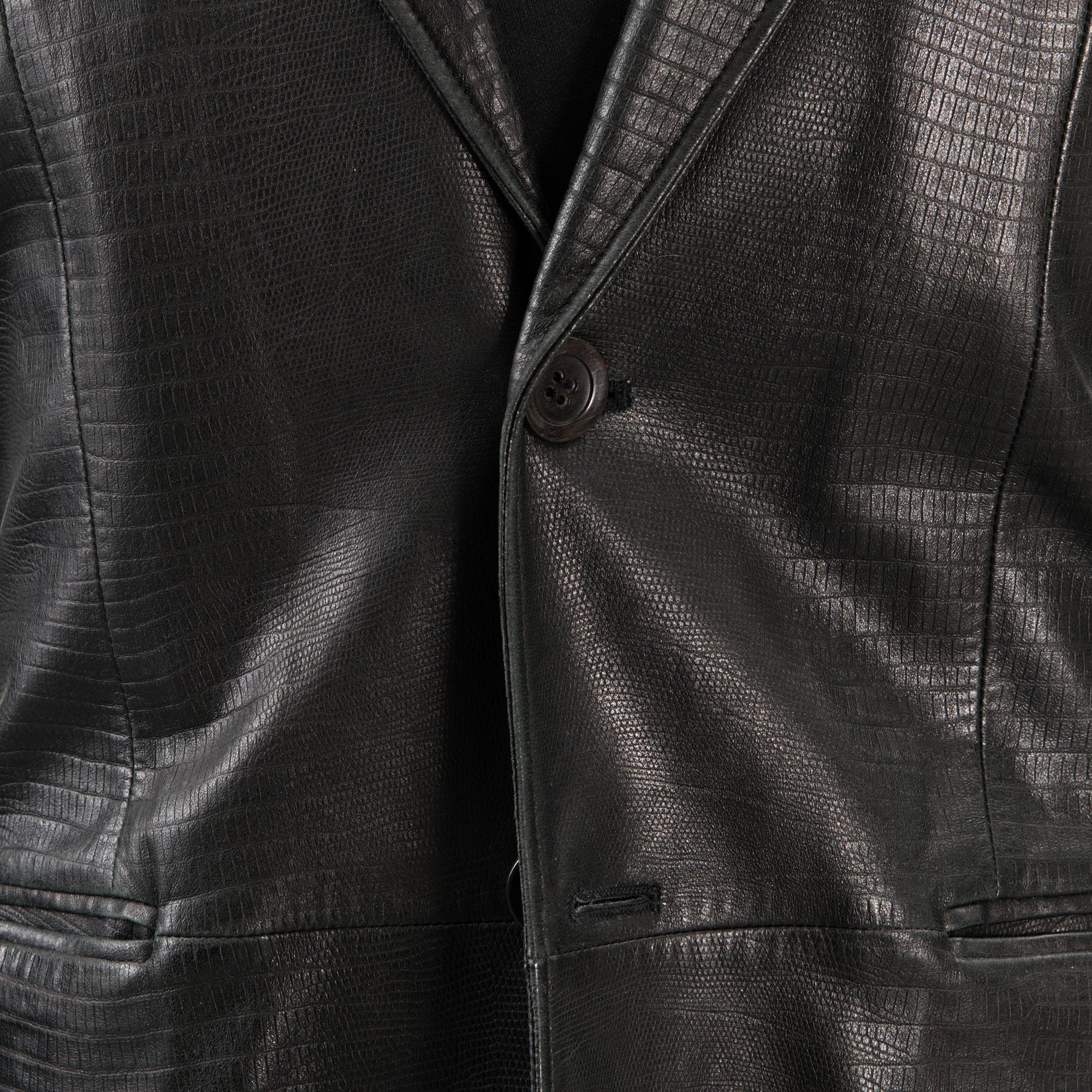 Armani collezioni leather jacket sales