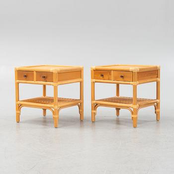 A pair of bedside tables, late 20th Century.