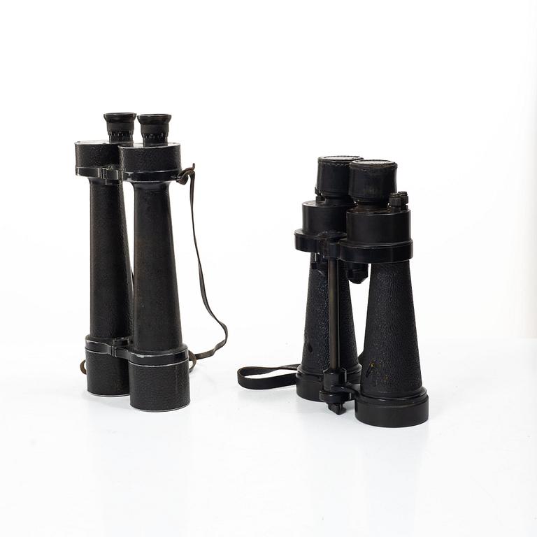 Marinkikare, 2 st, Zeiss Jen Delfort 18x50 och Barr & Stroud 7 x.