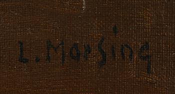 LEOPOLD MORSING, olja på pannå, sign.