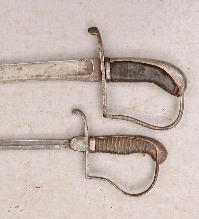 HUGGARE m/1852 för postiljon och VÄRJA, s k släpsabel, trol Sverige 1800-tal.