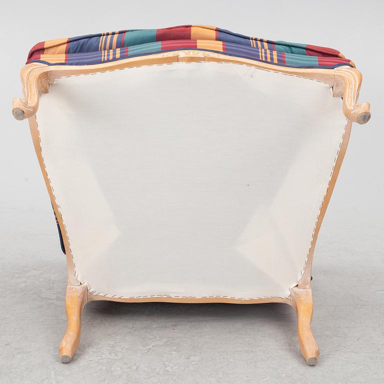 Bergere med pall, rokokostil, 1900-tal.