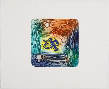 Ernst Billgren, "The end of all animals", portfolio bestående av 12 etsningar, signerad och numrerad 3/40.
