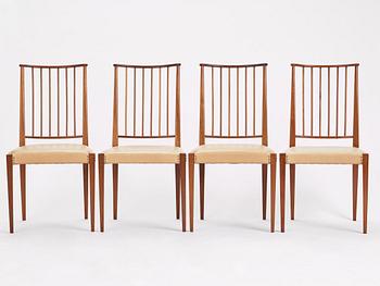 Josef Frank, a set of four model '970' chairs, Firma Svenskt Tenn, mid-20th Century.