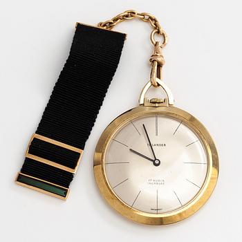 Taskukello, 42 mm, 14K kultaa, ankkurikäynti, Tillander.