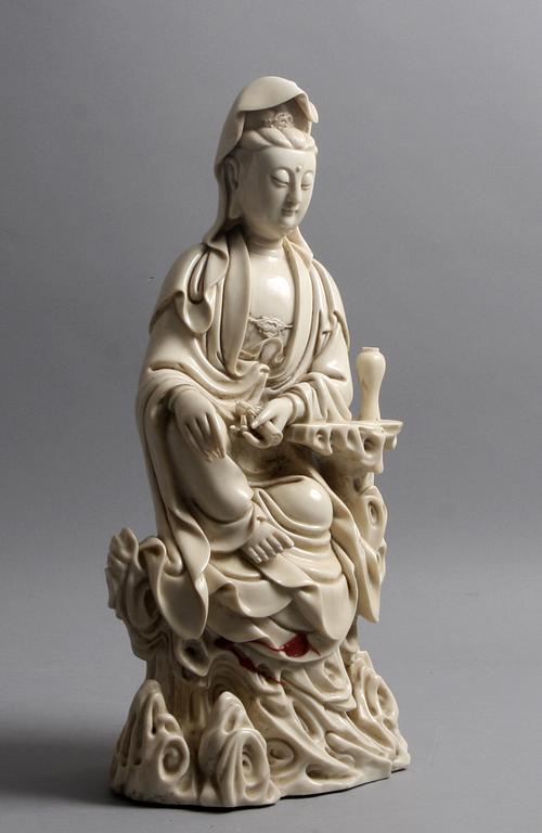 FIGURIN, blanc de chine, Kina tidigt 1900-tal, märkt.