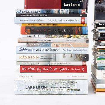 Lars Lerin, a collection of 76 books, of which four with signature and dedication from the author.