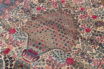 An antique Tehran carpet, north Persia, c. 323 x 195 cm.