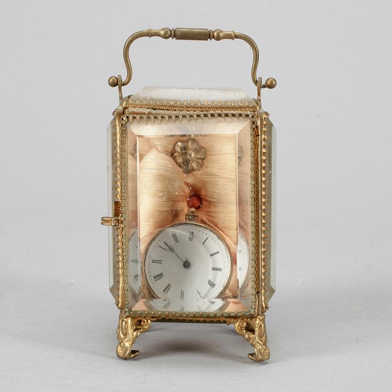 FICKUR i ASK, 14K guld, Culindre, sent 1800-tal/tidigt 1900-tal.