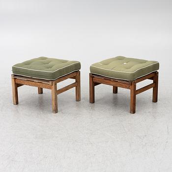 Elsa Stackelberg, a pair of garden armchairs with ottomans, Fri Form, Edsbruk, 1980s.