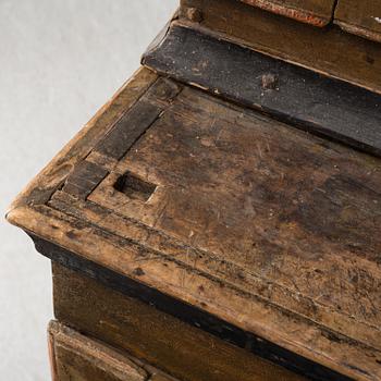 A painted pine cabinet from Ångermanland, 18th Century.