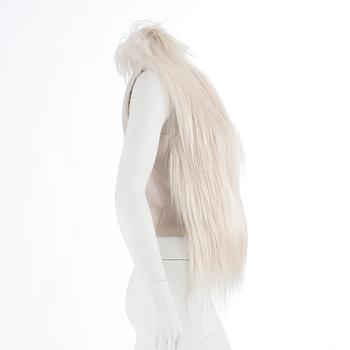 MAISON MARTIN MARGIELA, a white goathair vest.Size 1.