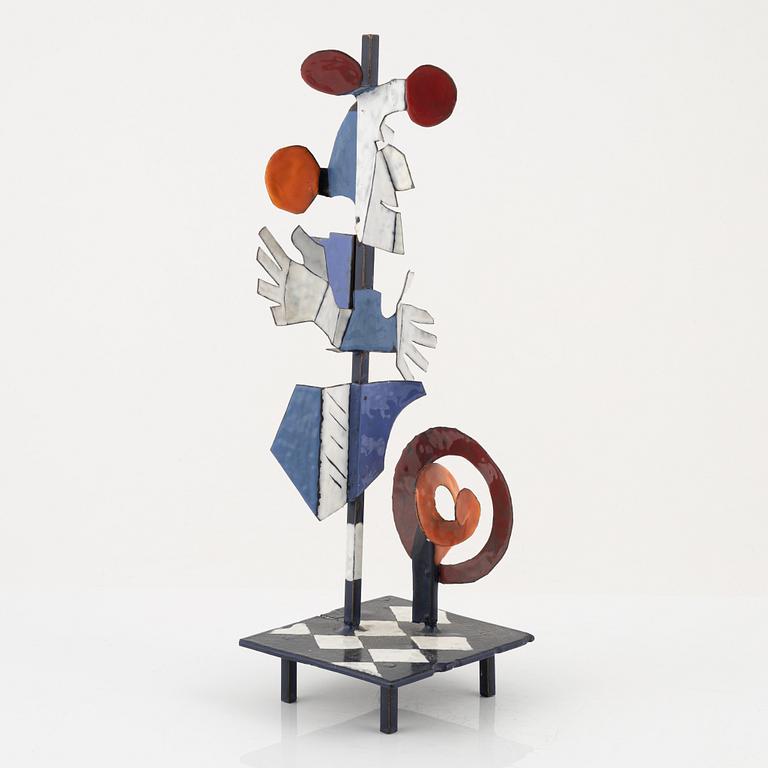 Bror Marklund, sculpture, unsigned, enamel metal, height 44 cm.