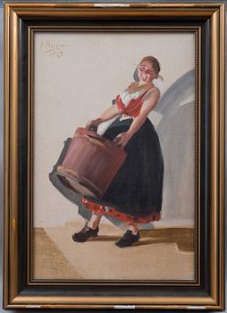 INGRID RUIN, öljy kankaalle, signeerattu ja päivätty 1913.