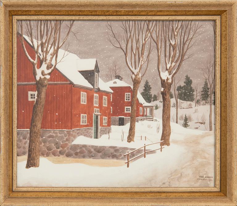 Oskar Bergman, Buildings in Snow.