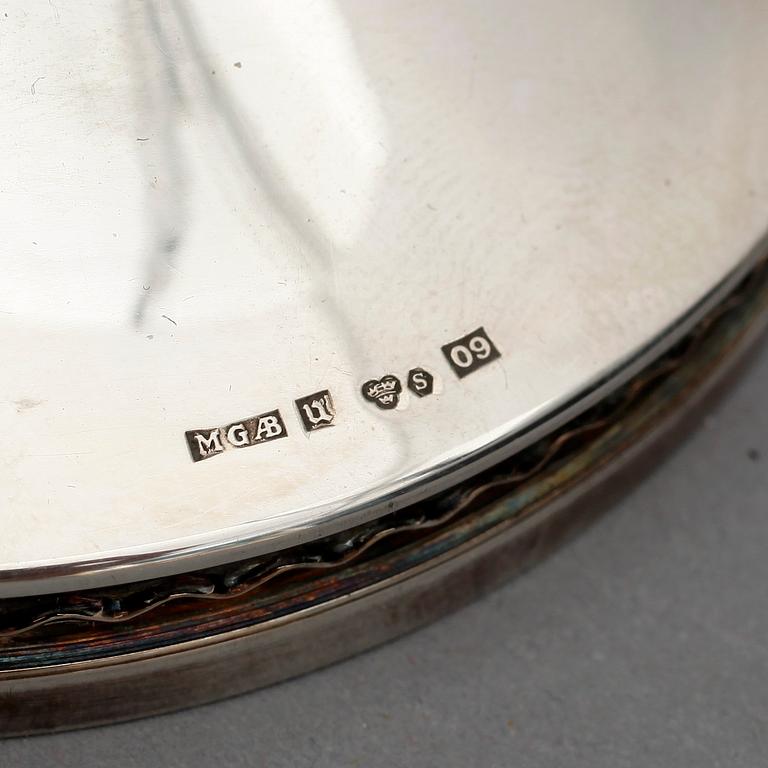 PARTI SILVER, 3 delar, glas och silver, bl a MGAB, 1964.
