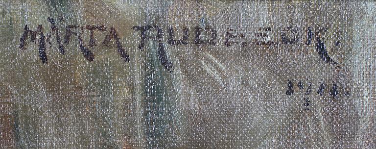 MÄRTA RUDBECK, olja på duk, sign o dat 1911.