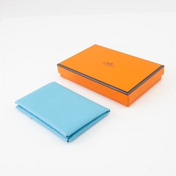 Hermés, card holder, "Porte-Cartes Calvi Chevre Mysore" 2021.