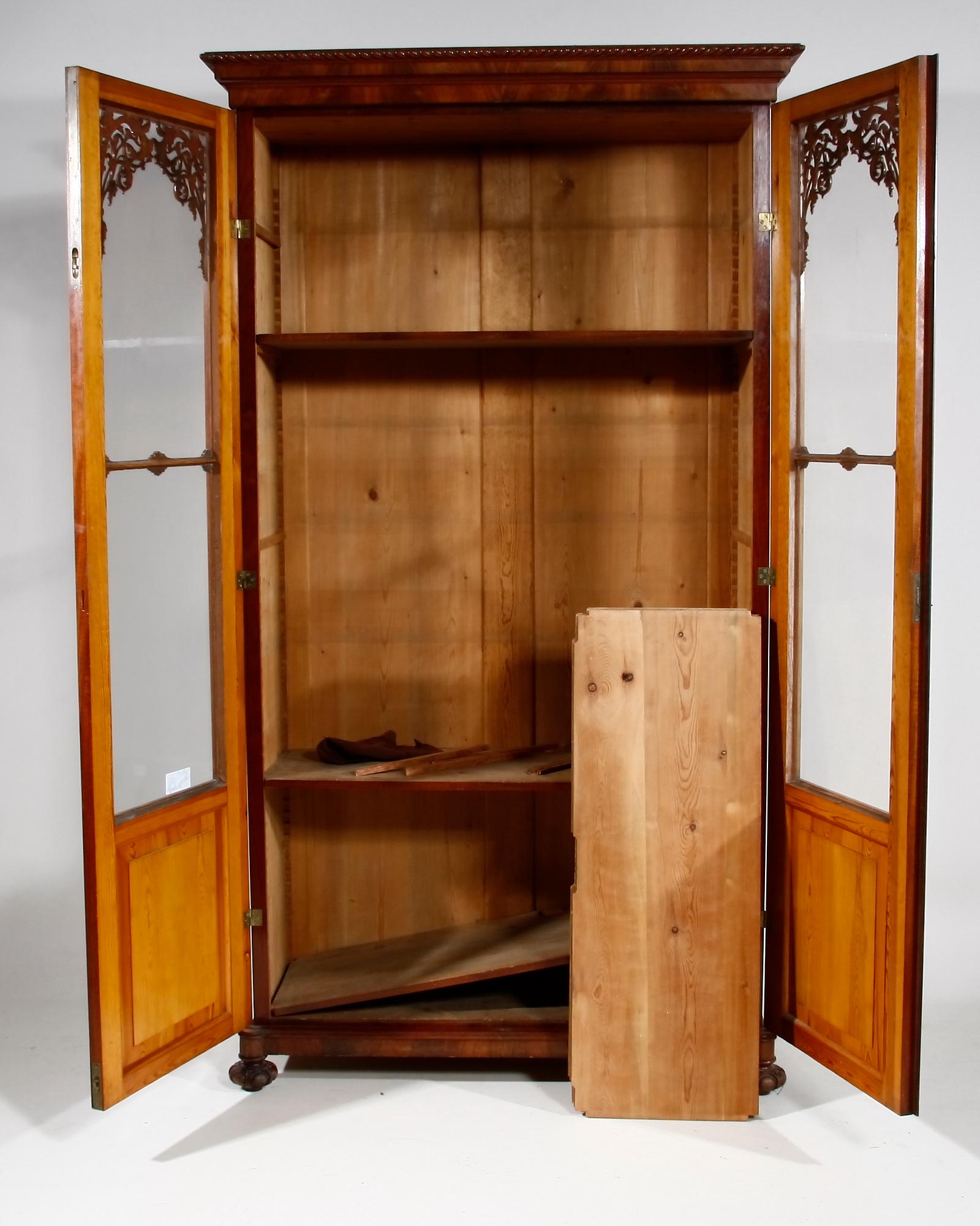 BOKSKÅP, senempire, 1800-talets mitt,