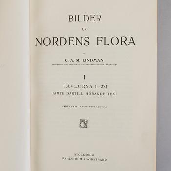 BÖCKER: Bilder ur Nordens Flora, C A M Lindman, Wahlström & Widstrand 1922-26, 3 volymer.