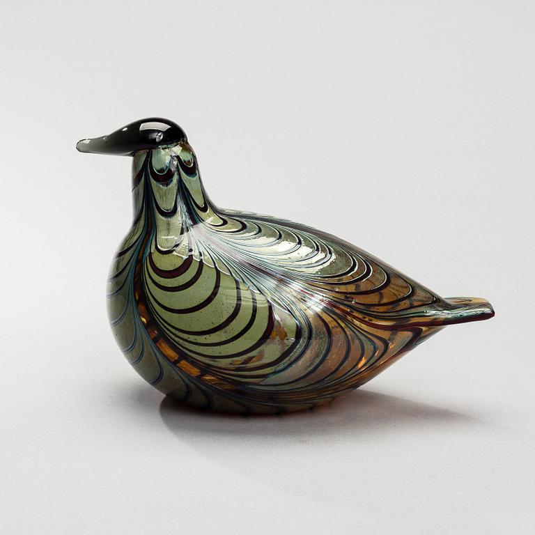 OIVA TOIKKA, fågel, glas, osignerad.