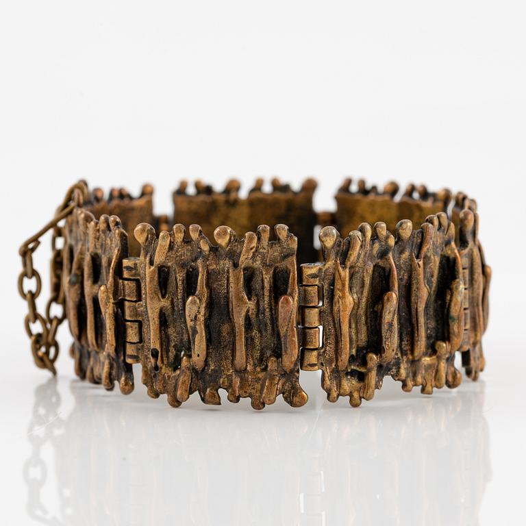 Pentti Sarpaneva, collier och armband, brons med ametist.