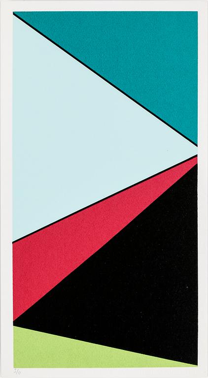 OLLE BAERTLING,  färgserigrafi, numrerad med blyerts 3/11, blindstämpel Baertling Foundation.