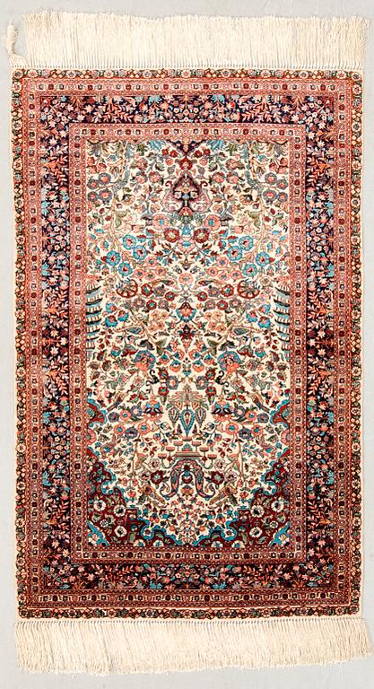 Hereke silk rug, approximately 123x77 cm.