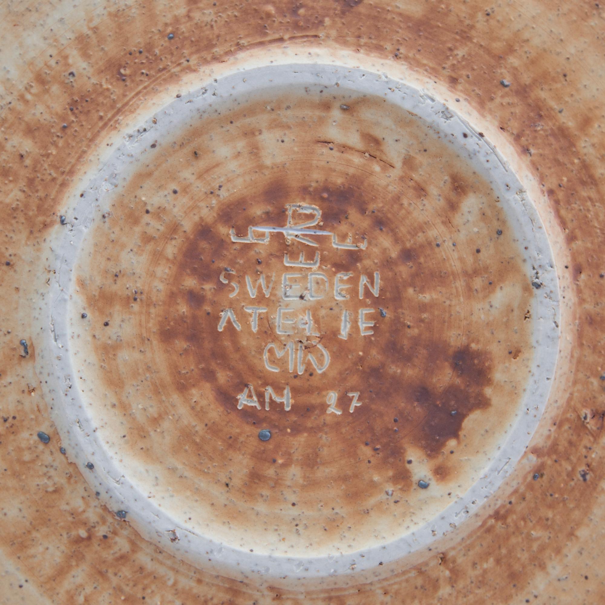 Marianne Westman, decorative plate Rörstrand glazed stoneware.