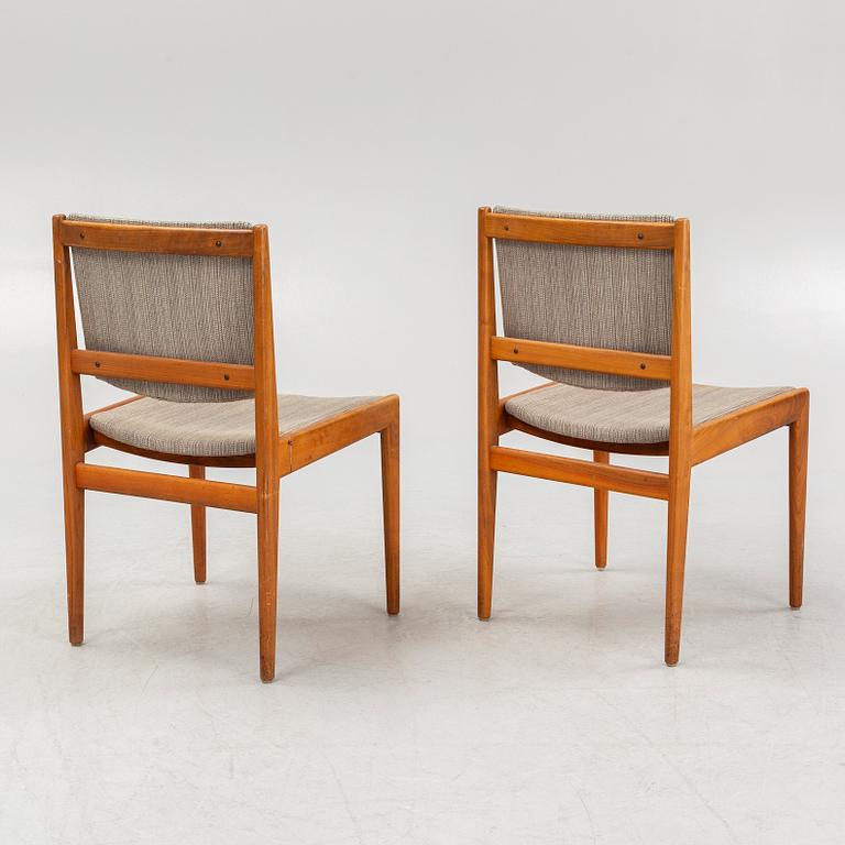 Karl Erik Ekselius, a dining table and six chairs, JOC, Vetlanda, Sweden, 1960's.