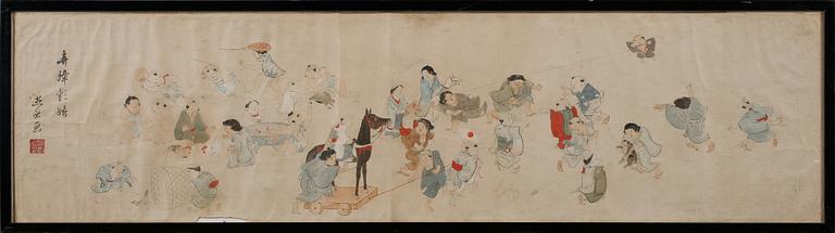 OIDENTIFIERAD KONSTNÄR, målning, signerad, 1800-tal.