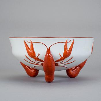 SKÅL, flintgods, Ur Kräftservisen, Rörstrand, 1900-talets första hälft.