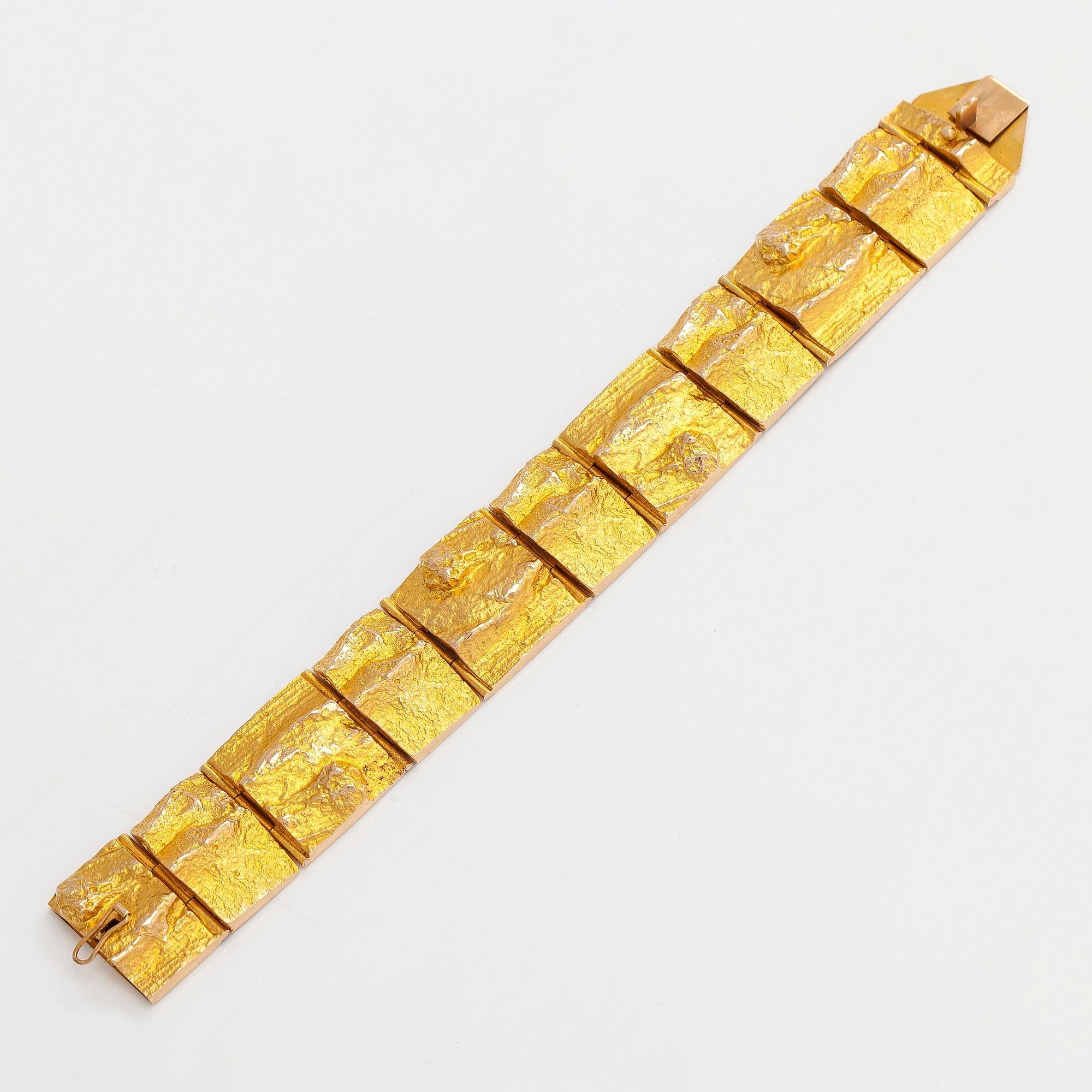Björn Weckström, armband "Gyllene ström", 14K guld. Lapponia 1968.