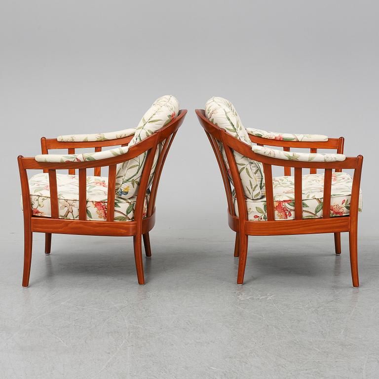 A pair of "Andorra" easy chairs from Bröderna Andersson, second half of 20th century.