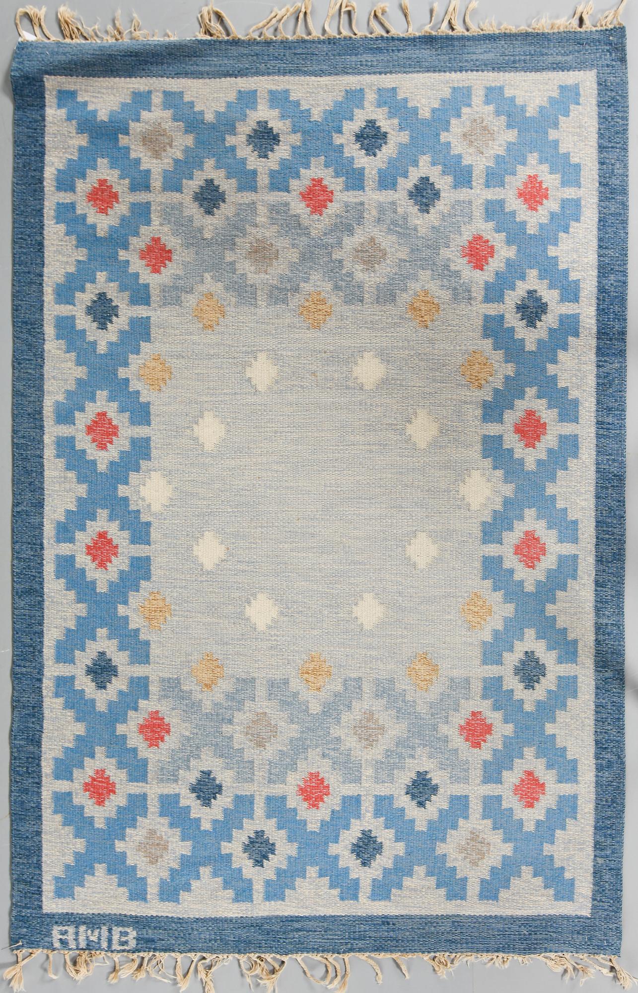MATTA, rölakan, 202 x 134 cm, Anne-Marie Boberg, signerad AMB, 1900-talets andra hälft.