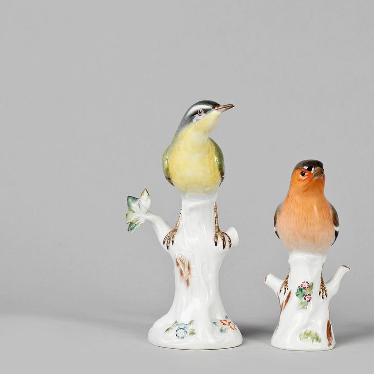 FIGURINER, 2 st, porslin, Meissen, 1900-talets första hälft.