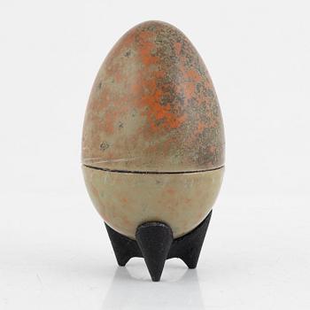 Hans Hedberg, a faience sculpture of an egg, Biot, France.