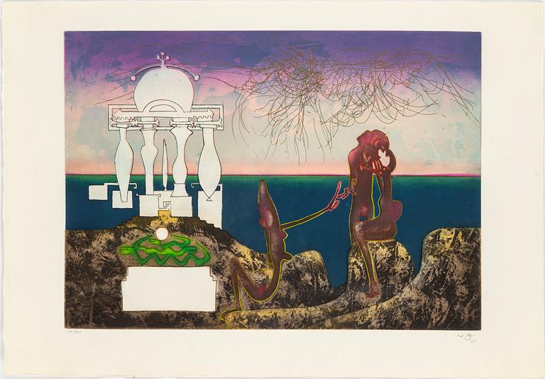 ROBERTO MATTA, MAPP med 10 färgetsningar, 1975, signerade 59/125.