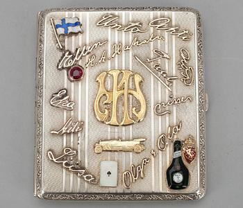 CIGARETTETUI, silver, finska importstämplar 1925, 125 g.