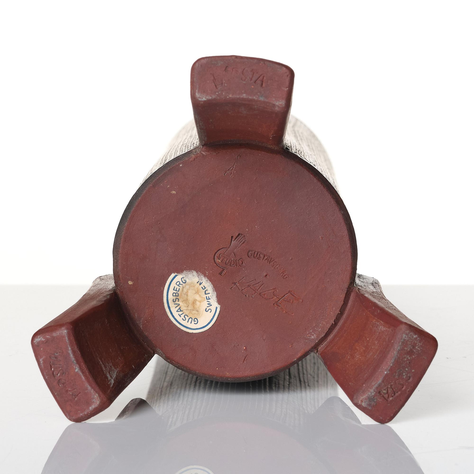 Wilhelm Kåge, a "Farsta" stoneware vase, Gustavsberg studio, Sweden 1957.