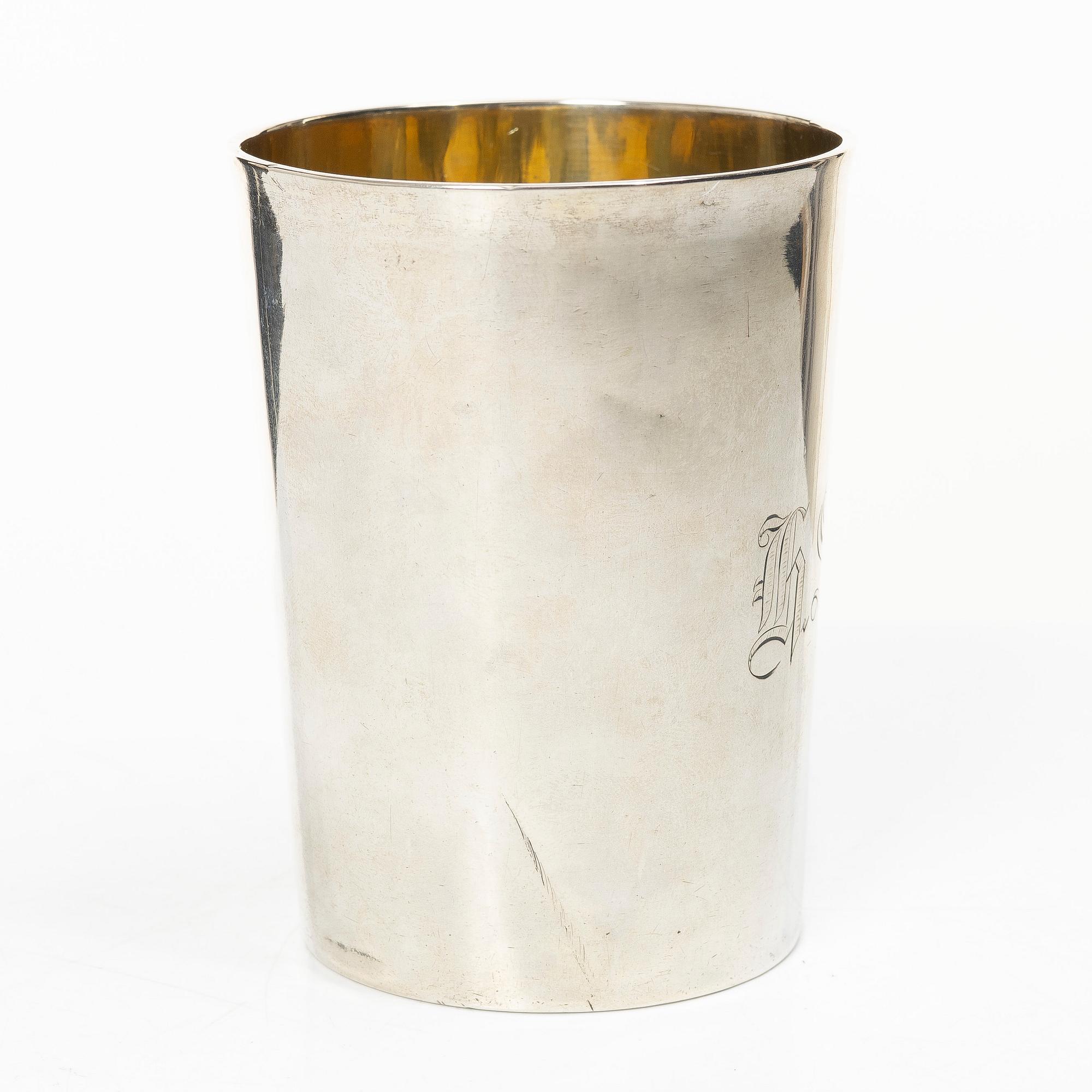 A Finnish silver beaker, mark of Lars Henrik Nordman (1829-1842), active in Nystad.