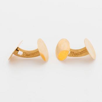 CUFFLINKS, 1 pair, 18K gold, G. A. Dahlgren, Malmö 1909.