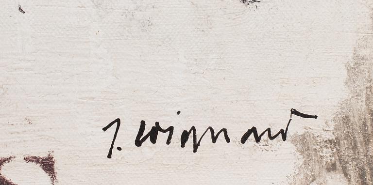 JAMES COIGNARD, olja samt collage på duk, signerad.