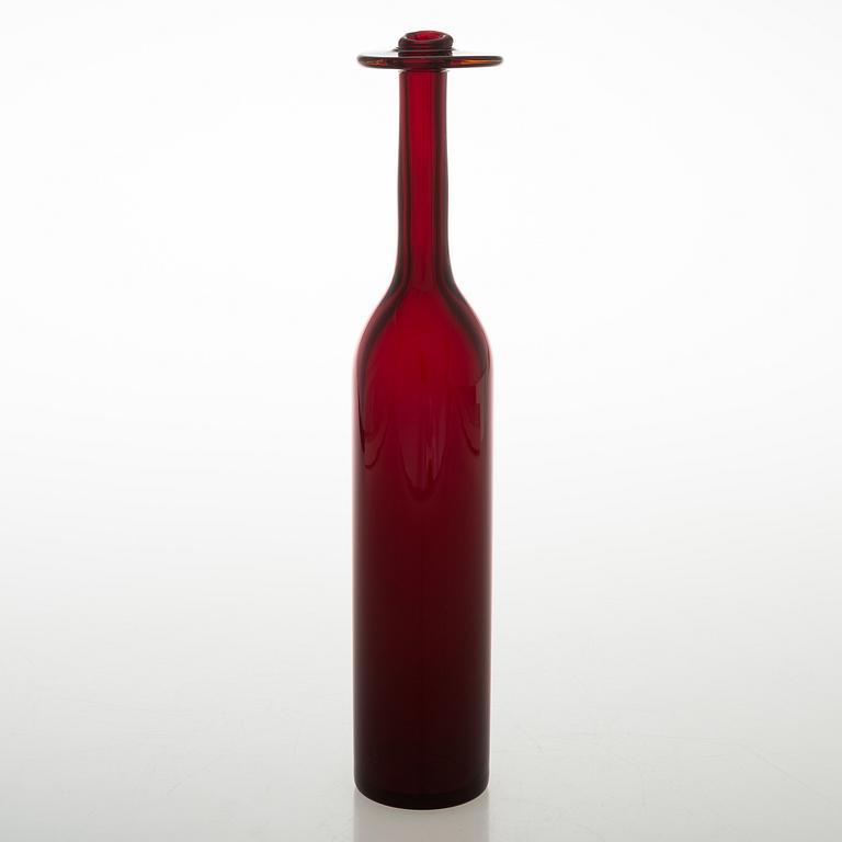 OIVA TOIKKA,a bottle signed Oiva Toikka Nuutajärvi 397/2000.