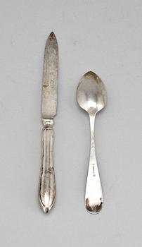 BESTICK, 24 delar, silver. Tyskland 1910/20-tal o Sverige, 1914, tot.vikt ca 420g.